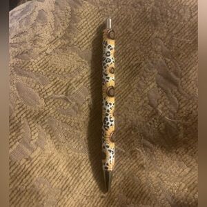 Floral and Leopard Print Pen